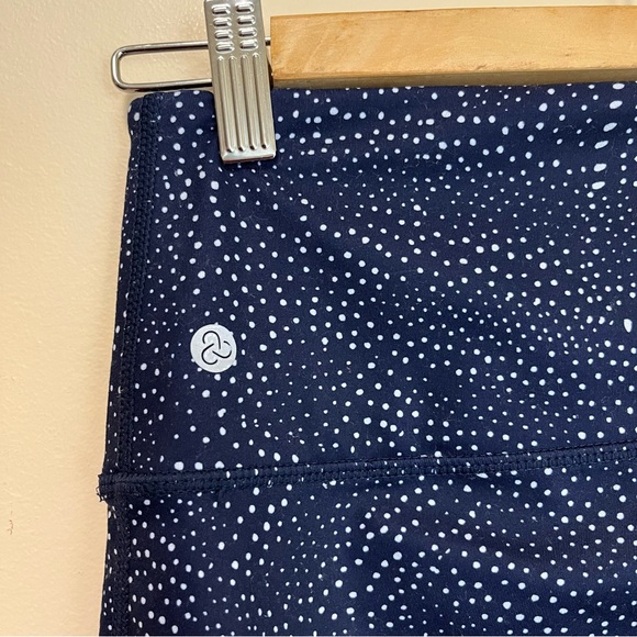 Zella Studio Crop Lite Legging Navy Blue White Dots - Picture 7 of 14